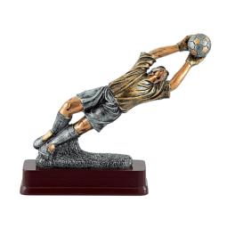 Trophée foot gardien résine 23x19cm